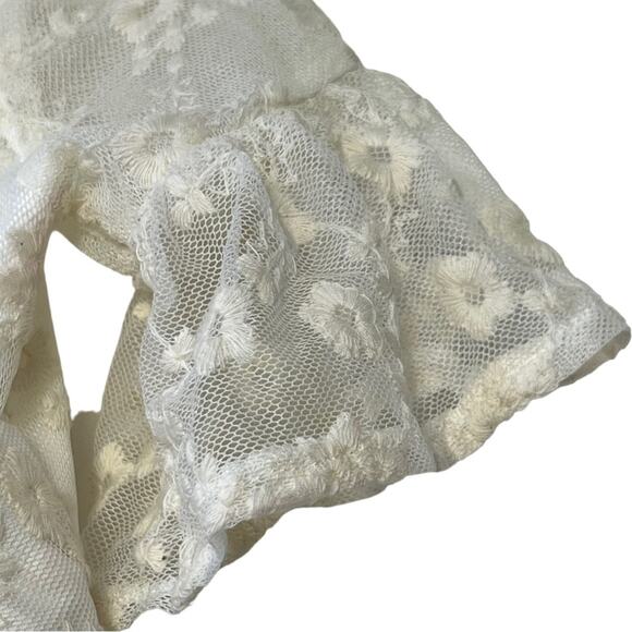 Laura Ashley London Victorian Lace Short Sleeve Dress Size 4 - Picture 4 of 11